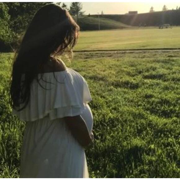 Pinkblush Cream Off The Shoulder Ruffle Maxi Dress - Picture 2 of 10